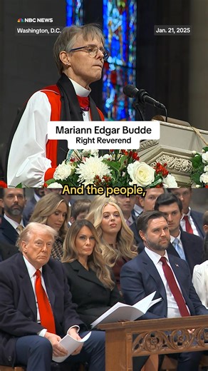 President Donald Trump attends a national prayer service at the National Cathedral, where Episcopal Right Reverend Budde addresses him directly. | NBC News