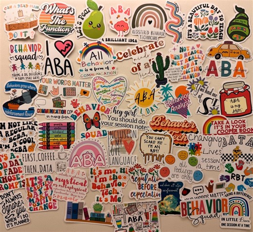 5-100 ABA - Behavior Technician - RBT Stickers - Etsy