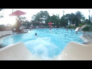 Disney's Animal Kingdom Lodge Kidani Village Pool Slide POV - Walt Disney World