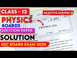 physics board paper 2025 | HSC physics board paper solution | physics paper 2025 answer | physics