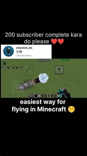 easiest way for flying in Minecraft 🤫 #minecraft #subscribe