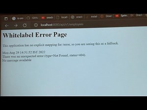 Whitelabel Error Page (database error fix)