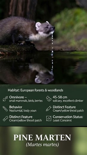Pine Marten (Martes martes) – Secret Forest Predator of Europe | Wildlife Facts & Behavior #nature