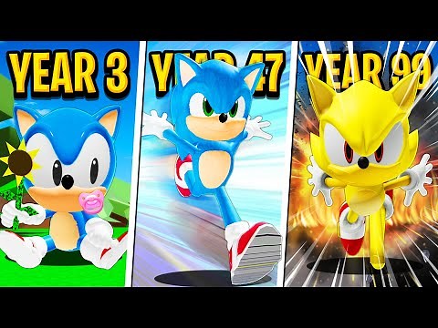 We Survived 100 YEARS as SONIC in Roblox BROOKHAVEN RP!!