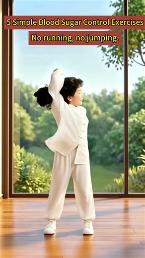 Five simple blood sugar control moves, no running or jumping required.#bellyfatloss #fatburn #taichi
