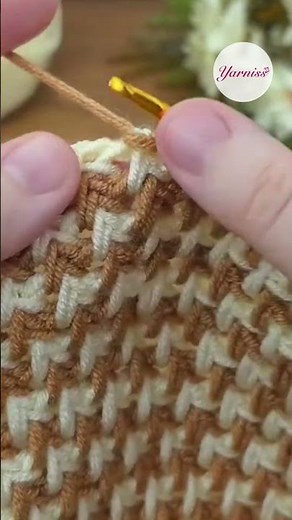 🤎✨ Two-Color Woven Crochet Stitch — Clean Textured Pattern Tutorial 🧶