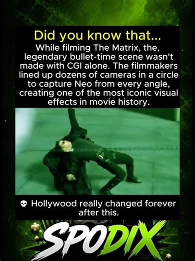 How The Matrix Shot Bullet Time Without CGI #MovieFacts#TheMatrix#behindthescenes #Filmmaking