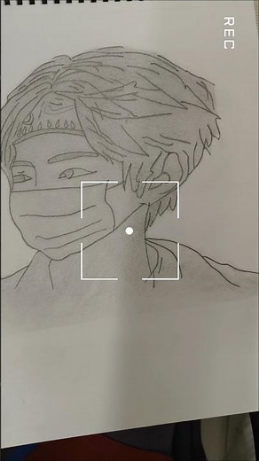 BTS V sketch drawing | bts V easy drawing 🥰
