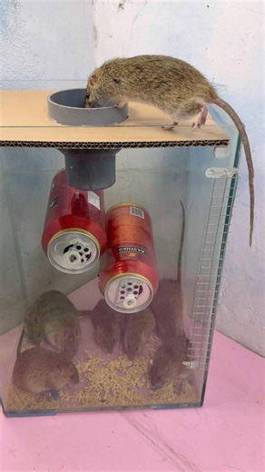 Mouse trap / tự chế bẫy chuột với hai lon bia hiệu quả #rat