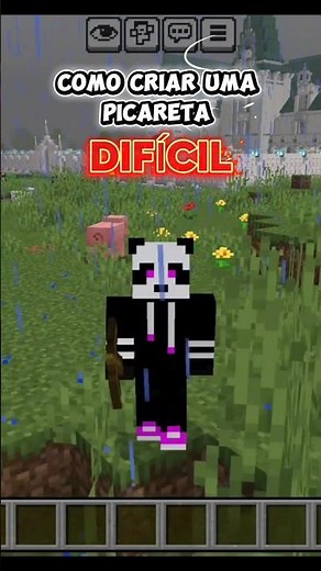COMO FAZER UMA PICARETA (MUITO DIFÍCIL) #minecraft #tutorial #shorts #comofazer