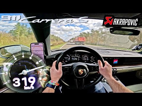TRYING to REACH TOP SPEED in my Porsche 992 Carrera S with AKRAPOVIC