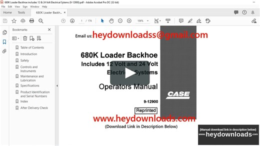 Case 680K Loader Backhoe 12V & 24V Electrical Systems Operators Manual 9-12900 - PDF DOWNLOAD