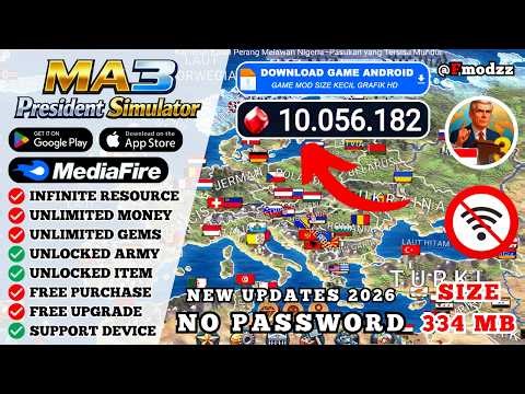 MA 3 PRESIDENT SIMULATOR MOD APK V1.0.70 - UNLIMITED MONEY & FREE SHOPPING TERBARU 2026