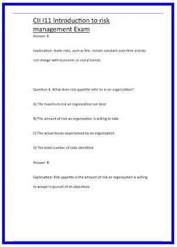 CII I11 Introduction to risk management Exam 636x882