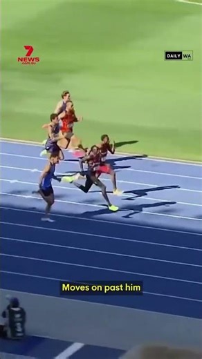Gout Gout Waves To Rivals Mid-Race! 😲 | 10.21s 100m Win at QSAC #shorts