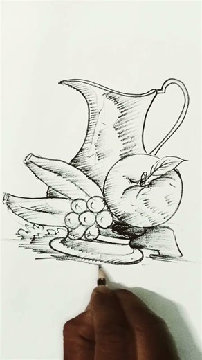still life drawing | object drawing | charcoal shading | pencil shading | Rn art classes | shorts |