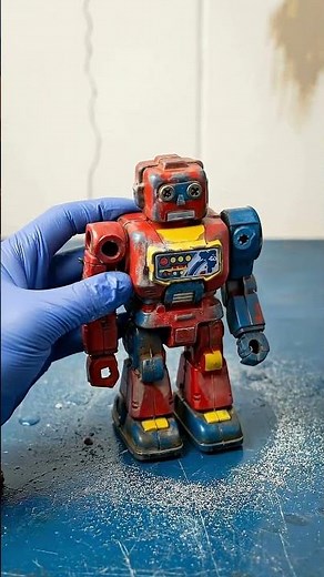 Rusty Toy Robot Full Restoration Back to Original Form #restoration #transformation