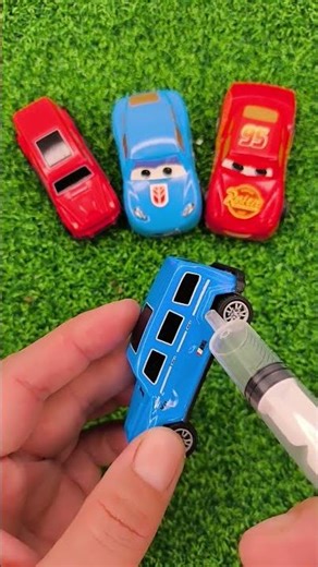 blue toy car injection funny video #shorts #car #toys