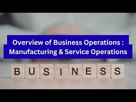 Business Operations Explained | Manufacturing vs Service Operations | Supply Chain Fundamentals