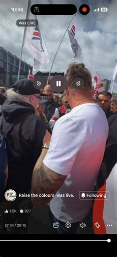 The police broke his wrist, according to first hand reports. By the footage I’ve seen he wasn’t resisting arrest.