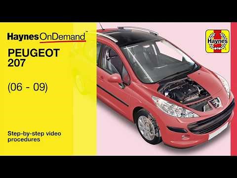 Fix your Peugeot 207 (2006 - 2009) with Haynes's video tutorials