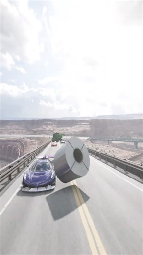 Super cars x 30Ton Steel coil😱 |beamngdrive…