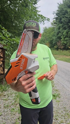 8.9K views · 952 reactions | We didn't do a youtube video on it last week, but we spent a few hours clearing low hanging branches and brush on our property! This little saw made by @stihl helps a ton.  #fyp #maintenance #spencerlawncareonyoutube | Spencer Lawn Care & Life | Facebook