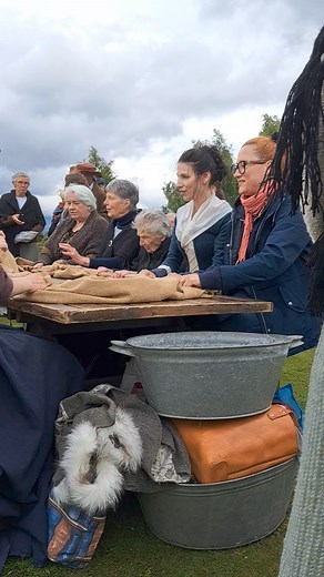 34K views · 668 reactions | Reenacting the wool waulking scenes at...