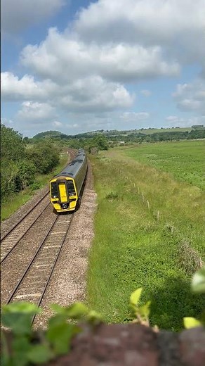 GWR Class 158 DMU 158951 Departing Warminster & Racing Past Salisbury Plain!
