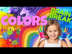 COLORS WITH WORDS. BRAIN BREAK EXERCISE FOR KIDS, MOVEMENT ACTIVITY. SKILLS PRE K AND KINDERGARTEN