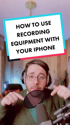 How to use your Recording Equipment with your iPhone 🎤🔥 #howto #voiceover #recording #studio #learning #apple #iphone