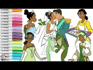 Disney The Princess and the Frog Coloring Book Compilation Princess Tiana Prince Naveen