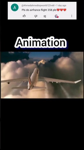 Animation Vs Real - Air France Flight 358 #ytshorts #shorts #planecrash