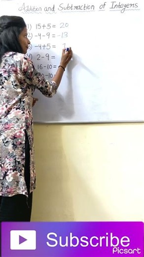 Adding and Subtracting Integers in 45 seconds 🔥