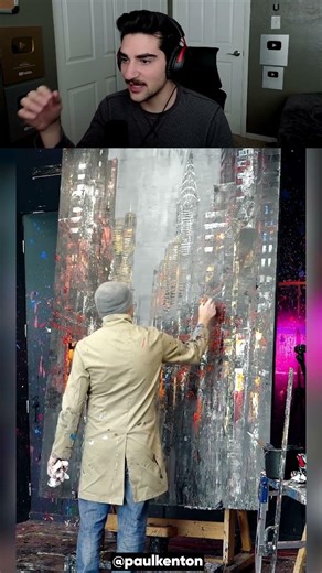 Artist Uses Crazy Painting Method! 🤯
