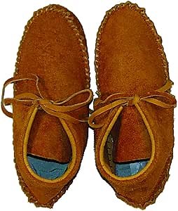 Make Your Own Moccasins - DIY Leather Moccasin Craft Project - Handmade Moccasins Kit - Miscellaneous Brown or Tan Colors (Suede - Size 9)