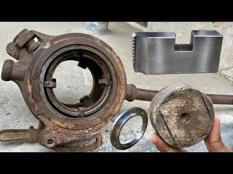 How The Missing Parts of an Old Manual Pipe Threader Were Made Useful by Making New Ones on a Lathe