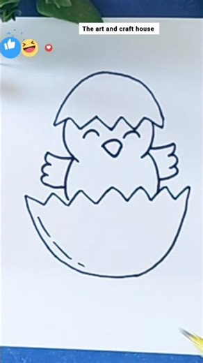 chick drawing 🐣#ytshorts