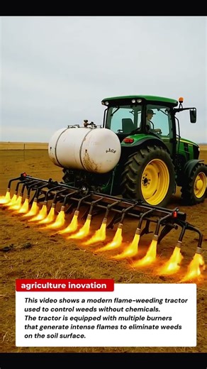 Amazing Flame Weeding Tractor | Modern Farming Technology for Weed Control