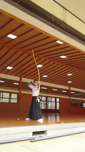 弓道 修練 斜面打ち起こし