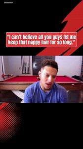 Mahomes explains his hairstyle "win or lose" it was happening👀 #patrickmahomes #ChiefsKingdom #NFL #kansascitychiefs #Mahomes | Arrowhead Army
