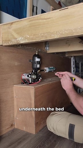 We have water! 💦😩 Below the bed is almost done 🫣 #diy #vanlife #vanbuildseries #fyp #project #offgrid #travel