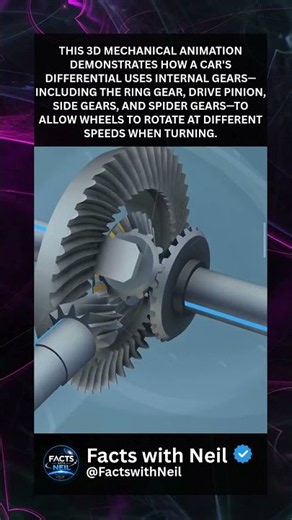 How a Car Differential Works Explained! 🚗 #shorts