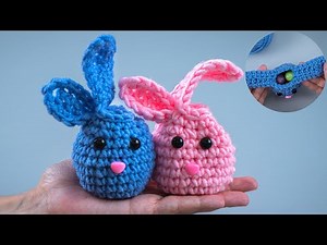 Mini crochet bunny baskets simple and easy - a handmade gift!