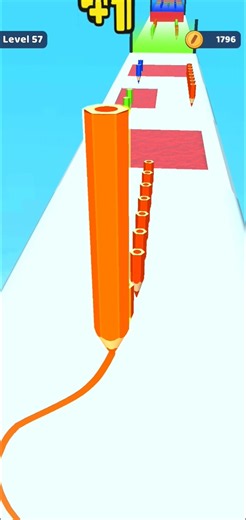 Color Pencil Run Level 57 Gameplay #shorts #mobile #games