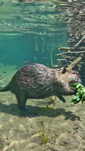 Beaver POV: How a Beaver Enters Its Lodge Beneath the Pond (Realistic POV)