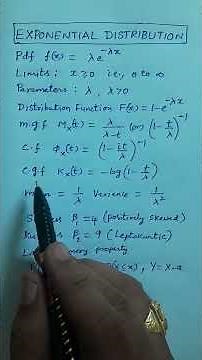 Exponential Distribution at a glance for Statistics Students #jogiraju
