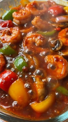 🔥 This Isn't Boring Shrimp: Glossy Sweet & Spicy Shrimp Stir-Fry 🤯 #healthybytes