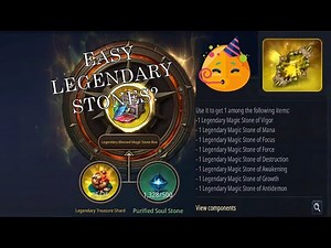 Trying the Legendary Magic Stone Box from the Legend Shards! Easy legend stones !!
