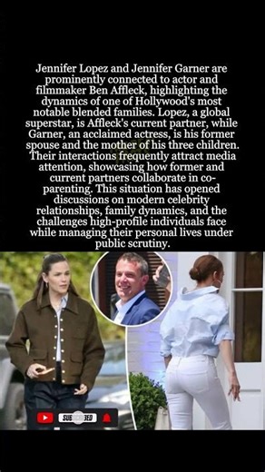 Inside the Dynamic of Ben Affleck’s Blended Family Jennifer Lopez & Jennifer Garner! #shorts